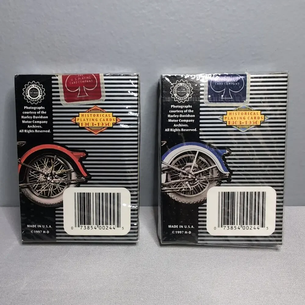 Lot of 3‎ Collectable Vintage Harley Davidson Playing Cards and Tins New Sealed